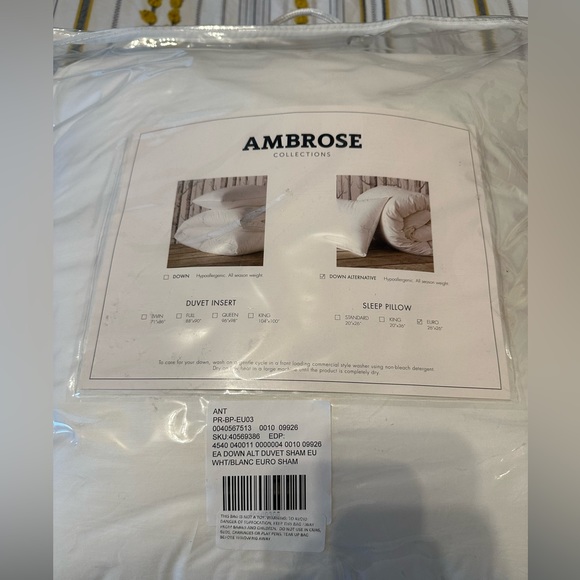 Ambrose Down Alternative Euro - Picture 2 of 2